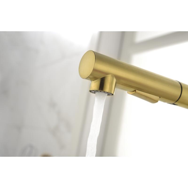 Смеситель для кухни Paulmark Neo Ne214419-BG Брашированное золото