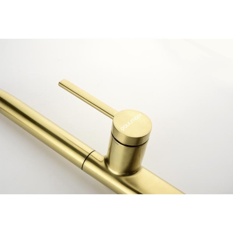 Смеситель для кухни Paulmark Neo Ne214419-BG Брашированное золото