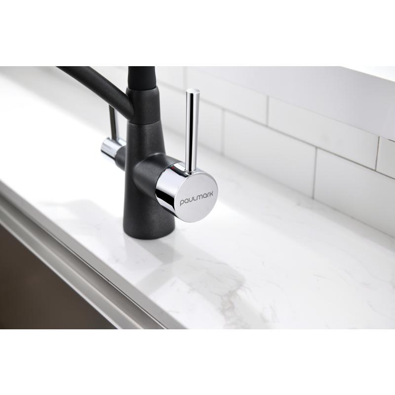 Смеситель для кухни Paulmark Siegen Si213111-418 Черный металлик