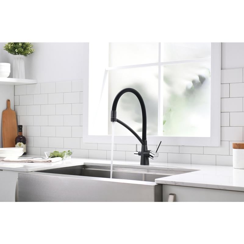 Смеситель для кухни Paulmark Siegen Si213111-418 Черный металлик