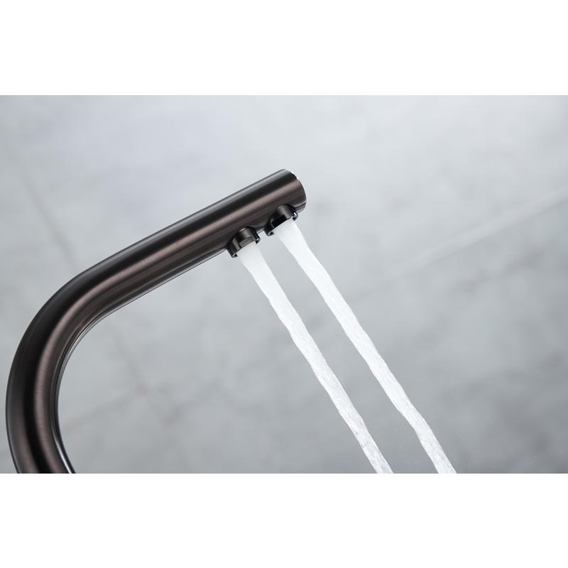 Смеситель для кухни Paulmark Essen Es213011-GM Вороненая сталь