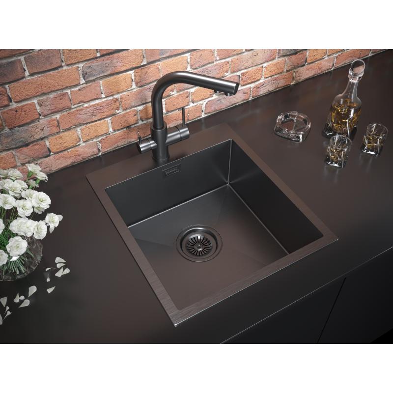 Смеситель для кухни Paulmark Essen Es213011-GM Вороненая сталь