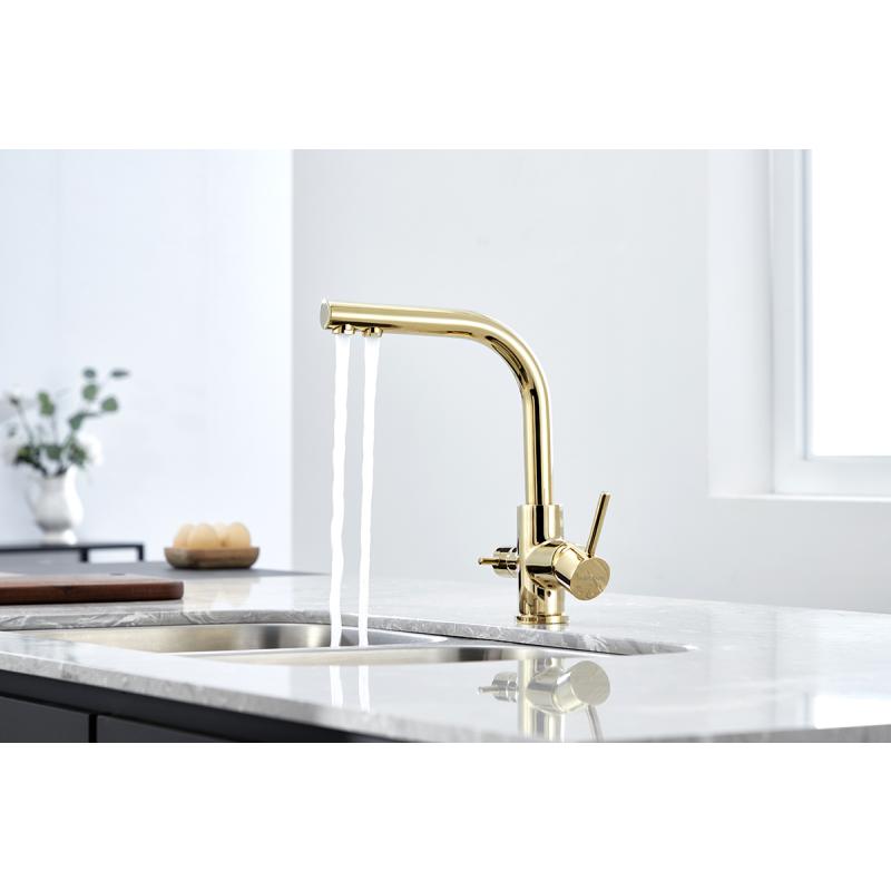 Смеситель для кухни Paulmark Essen Es213011-G Золото