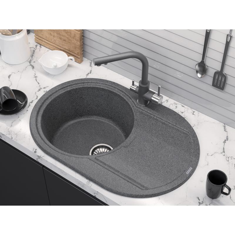 Смеситель для кухни Paulmark Essen Es213011-402 Серый металлик