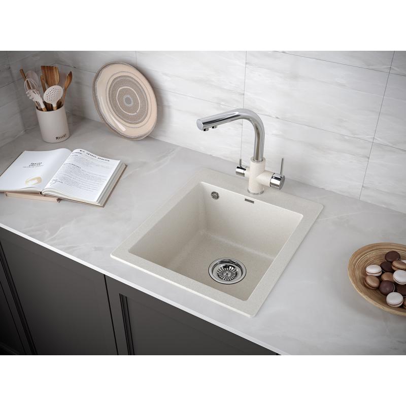 Смеситель для кухни Paulmark Essen Es213011-BECR Бежевый матовый Хром