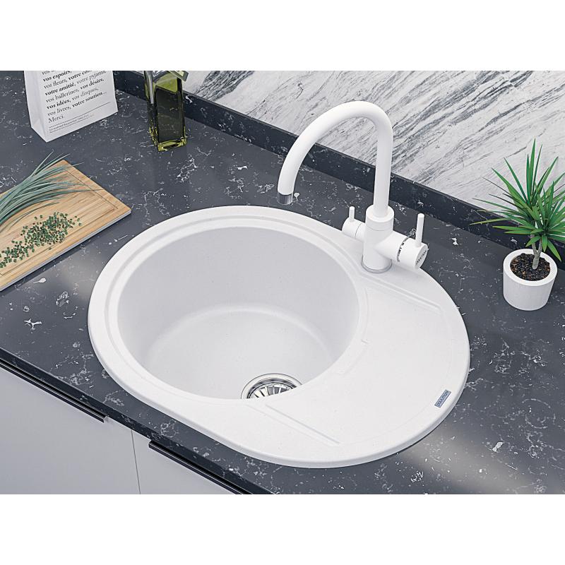 Смеситель для кухни Paulmark Essen Es213211-431 Белый матовый