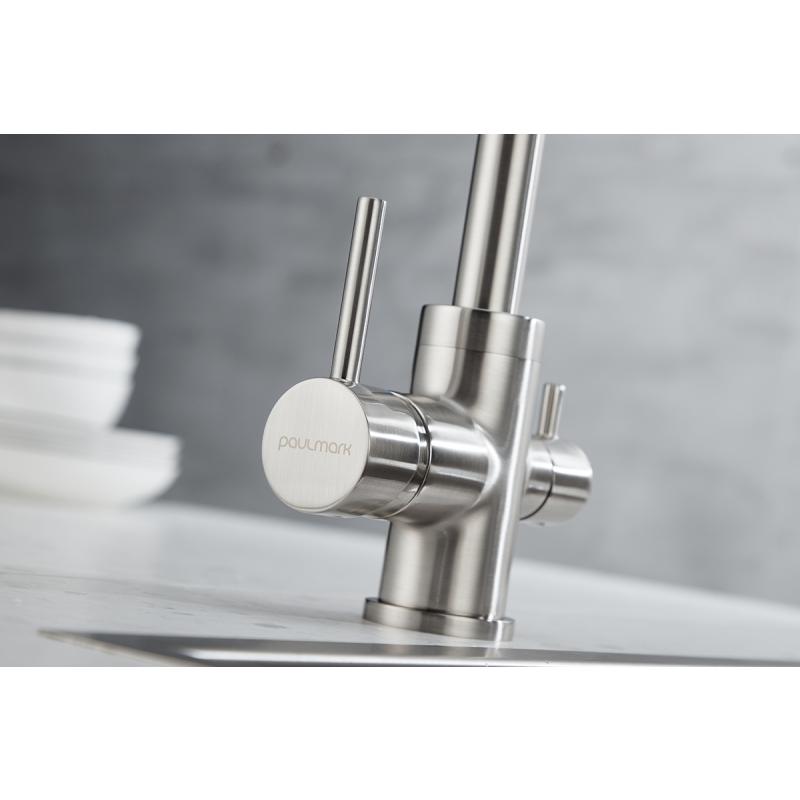 Смеситель для кухни Paulmark Essen Es213211-NI Никель