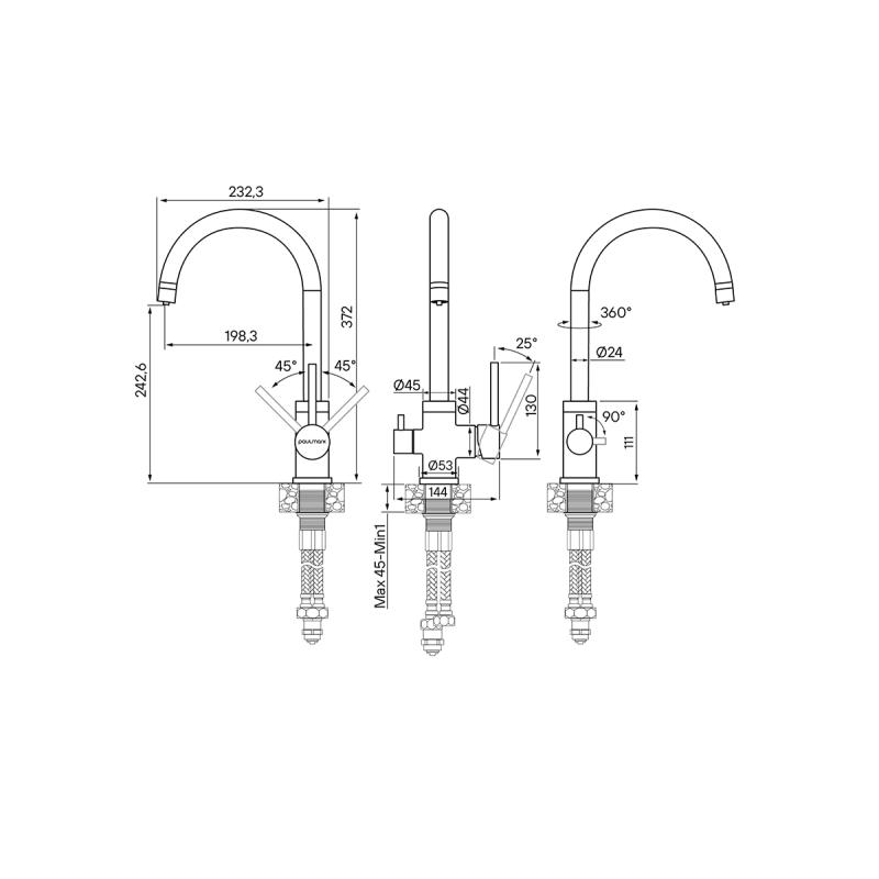 Смеситель для кухни Paulmark Essen Es213211-307 Терракот