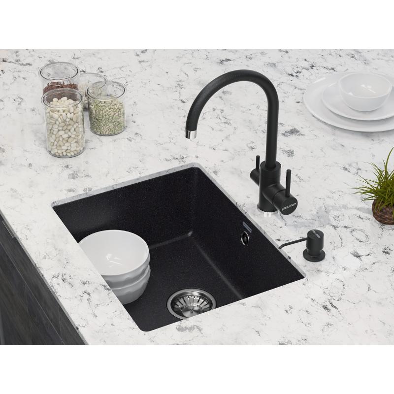 Смеситель для кухни Paulmark Essen Es213211-418 Черный металлик