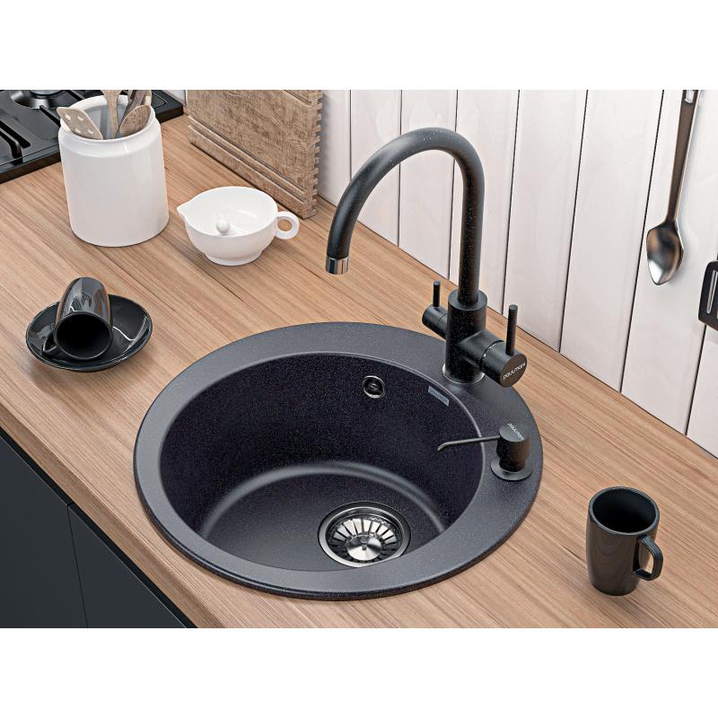 Смеситель для кухни Paulmark Essen Es213211-308 Черный