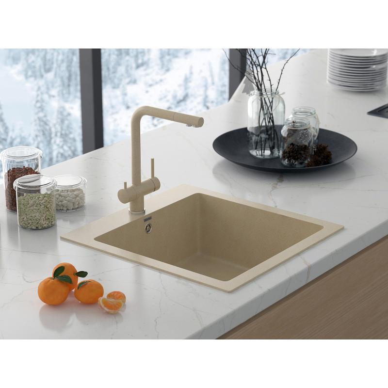 Смеситель для кухни Paulmark Skalen Sk213020-328 Бежевый матовый