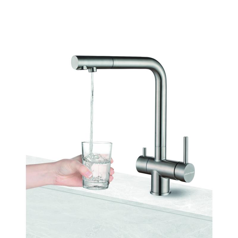 Смеситель для кухни Paulmark Skalen Sk213020-SS Нержавеющая сталь