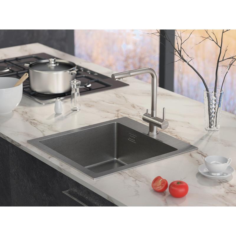 Смеситель для кухни Paulmark Skalen Sk213020-SS Нержавеющая сталь