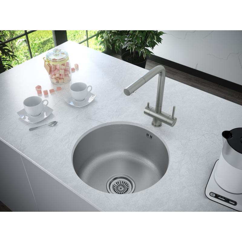 Смеситель для кухни Paulmark Skalen Sk213020-SS Нержавеющая сталь