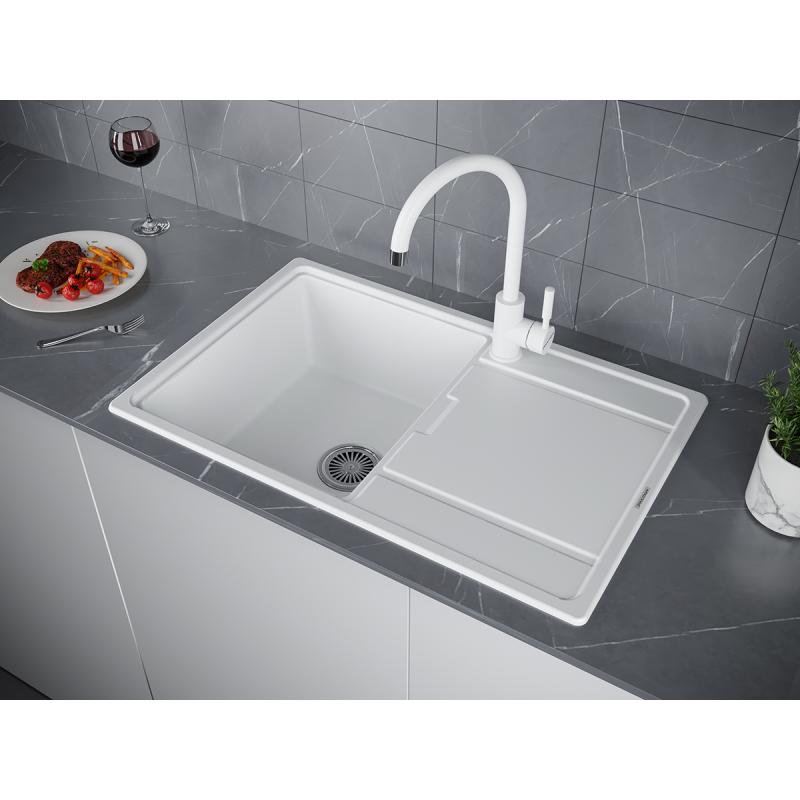 Смеситель для кухни Paulmark Holstein Ho212063-431 Белый матовый