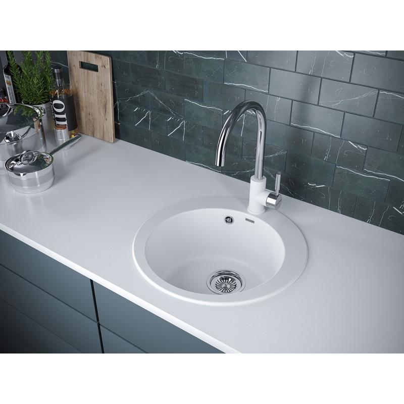 Смеситель для кухни Paulmark Holstein Ho212063-WHCR Белый Хром