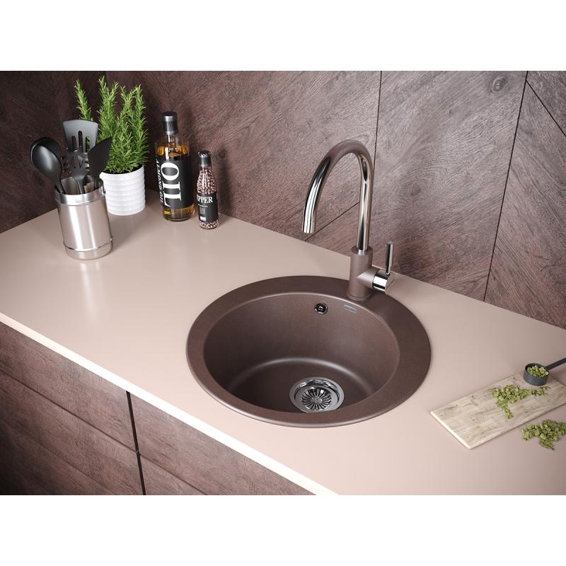 Смеситель для кухни Paulmark Holstein Ho212063-COCR Кофе матовый Хром