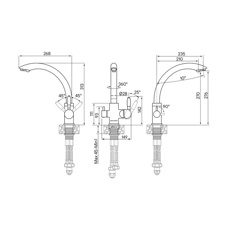 Смеситель для кухни Paulmark Essen Es213001-307 Терракотовый