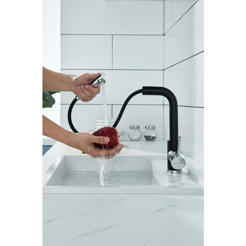 Смеситель для кухни Paulmark Kassel Ka214311-401 Антрацит Хром