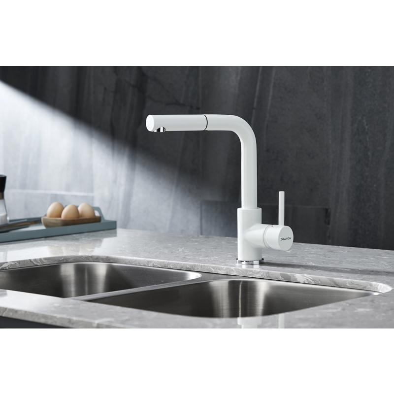 Смеситель для кухни Paulmark Kassel Ka214311-431TW Белый матовый