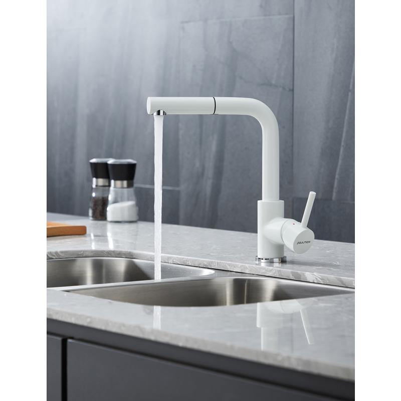 Смеситель для кухни Paulmark Kassel Ka214311-431TW Белый матовый