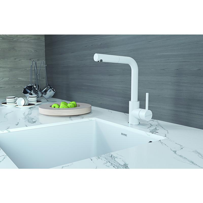 Смеситель для кухни Paulmark Kassel Ka214311-431TW Белый матовый