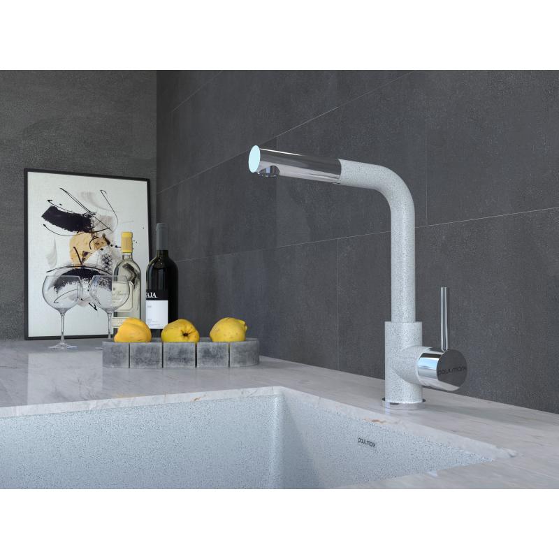 Смеситель для кухни Paulmark Kassel Ka214311-310 Серый Хром