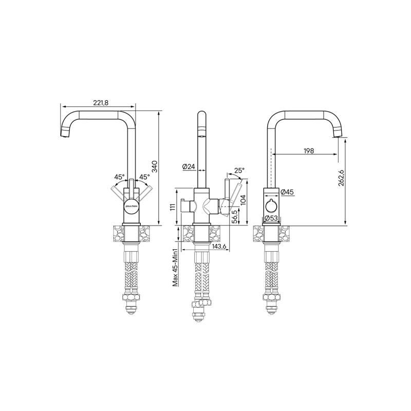 Смеситель для кухни Paulmark Logas Lo213021-CR Хром