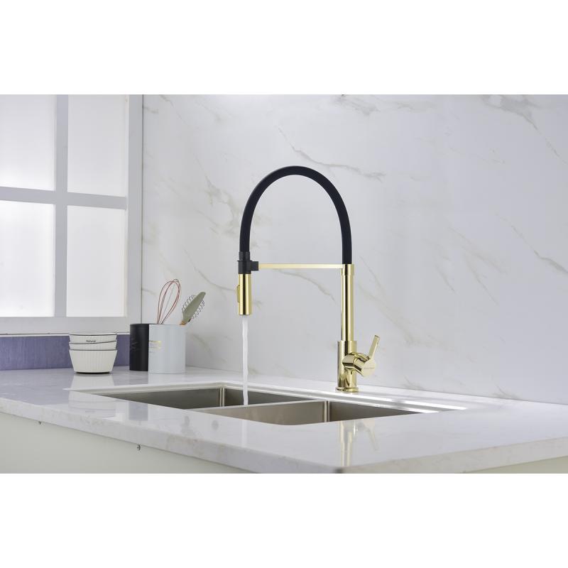 Смеситель для кухни Paulmark Halt Ha214021-G Золото