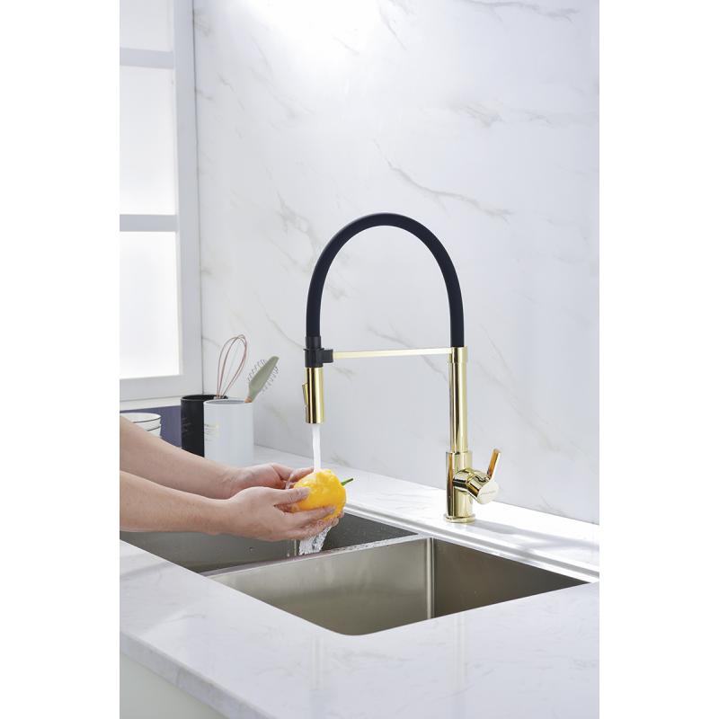 Смеситель для кухни Paulmark Halt Ha214021-G Золото