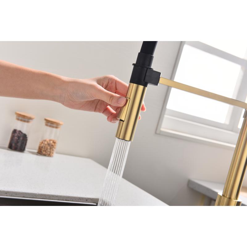 Смеситель для кухни Paulmark Halt Ha214021-SBG Светлое брашированное золото