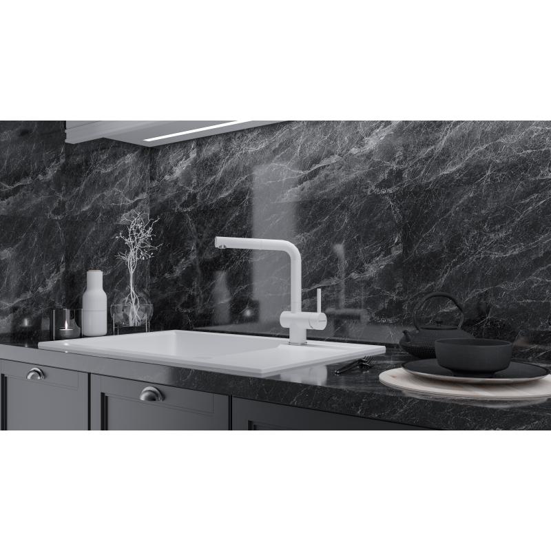 Смеситель для кухни Paulmark Dosse Do214418-431 Белый матовый