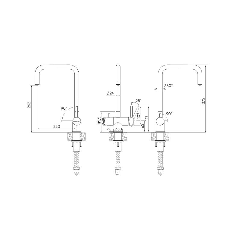 Смеситель для кухни Paulmark Wetter We213030-431 Белый матовый