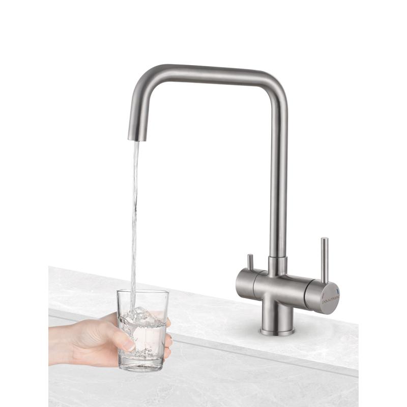 Смеситель для кухни Paulmark Wetter We213030-SS Нержавеющая сталь