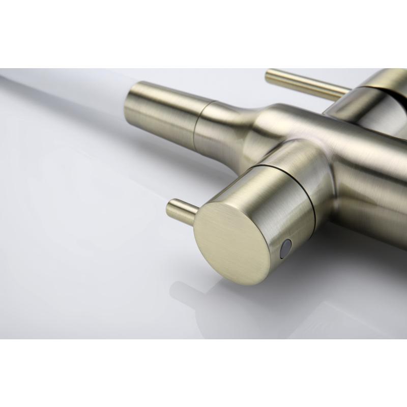 Смеситель для кухни Paulmark Salix Sa213419-BRw Бронза Белый