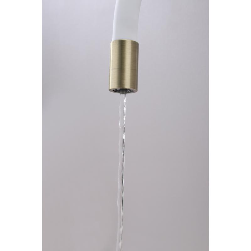 Смеситель для кухни Paulmark Salix Sa213419-BRw Бронза Белый