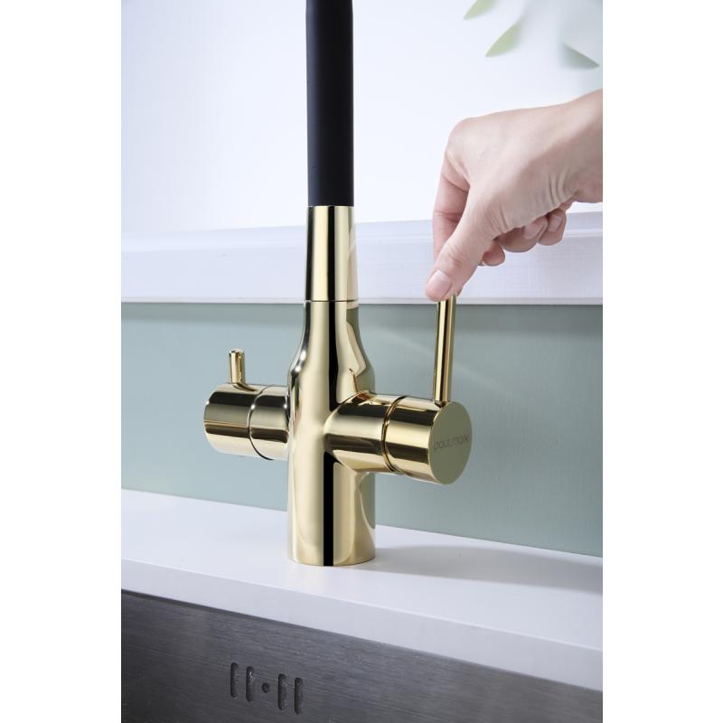 Смеситель для кухни Paulmark Salix Sa213419-G Золото