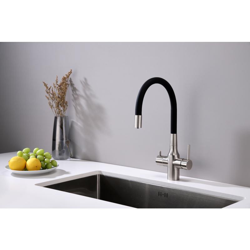 Смеситель для кухни Paulmark Salix Sa213419-NI Никель