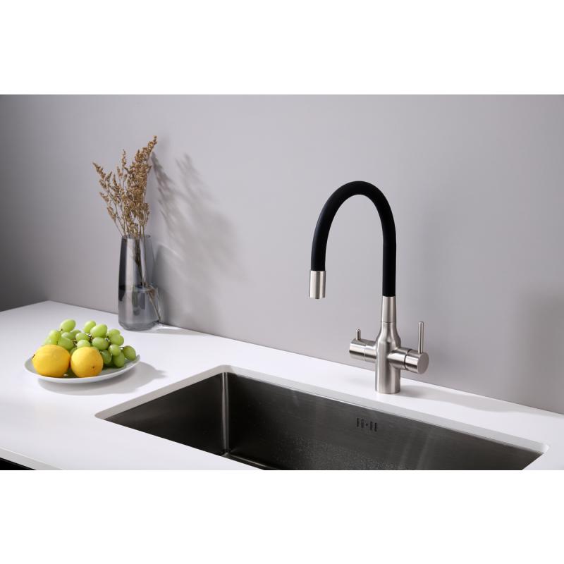 Смеситель для кухни Paulmark Salix Sa213419-NI Никель