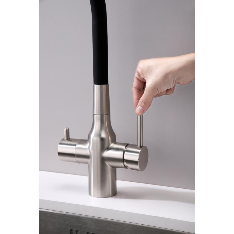 Смеситель для кухни Paulmark Salix Sa213419-NI Никель