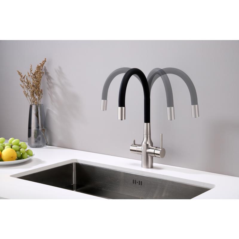 Смеситель для кухни Paulmark Salix Sa213419-NI Никель