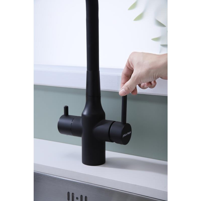 Смеситель для кухни Paulmark Salix Sa213419-401 Антрацит