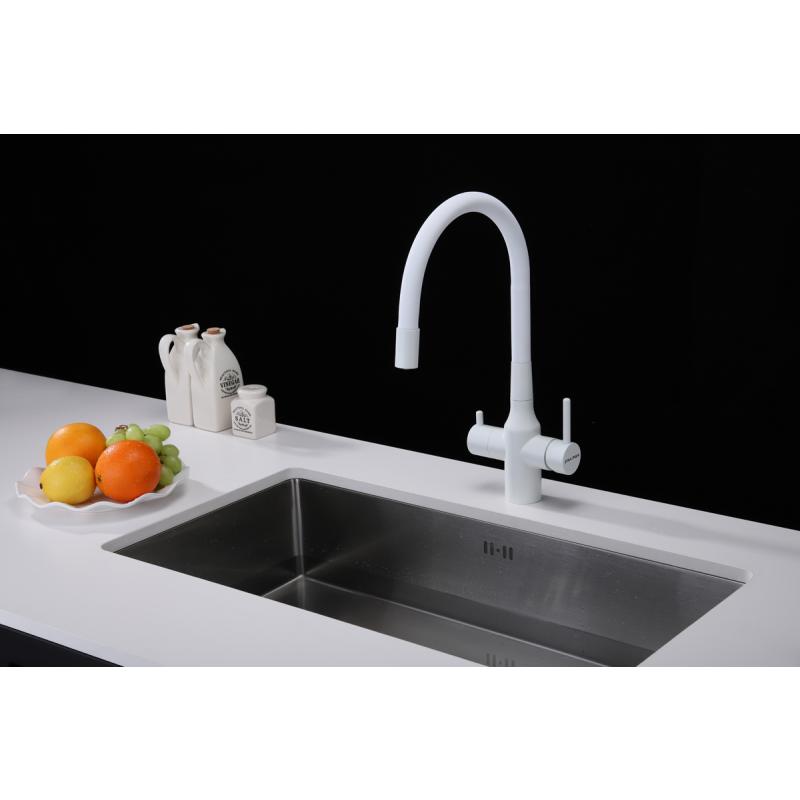 Смеситель для кухни Paulmark Salix Sa213419-431 Белый матовый