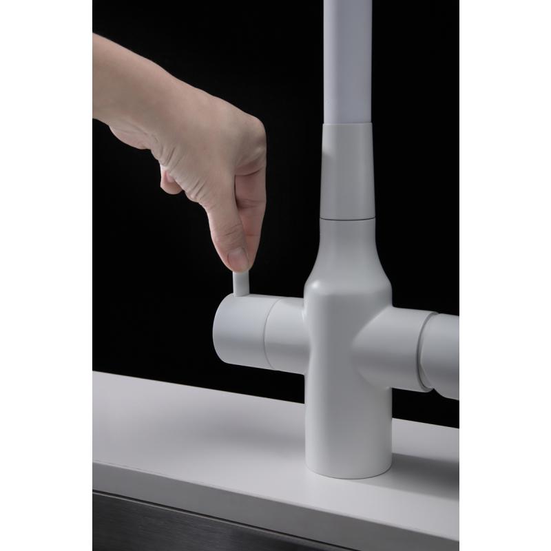 Смеситель для кухни Paulmark Salix Sa213419-431 Белый матовый