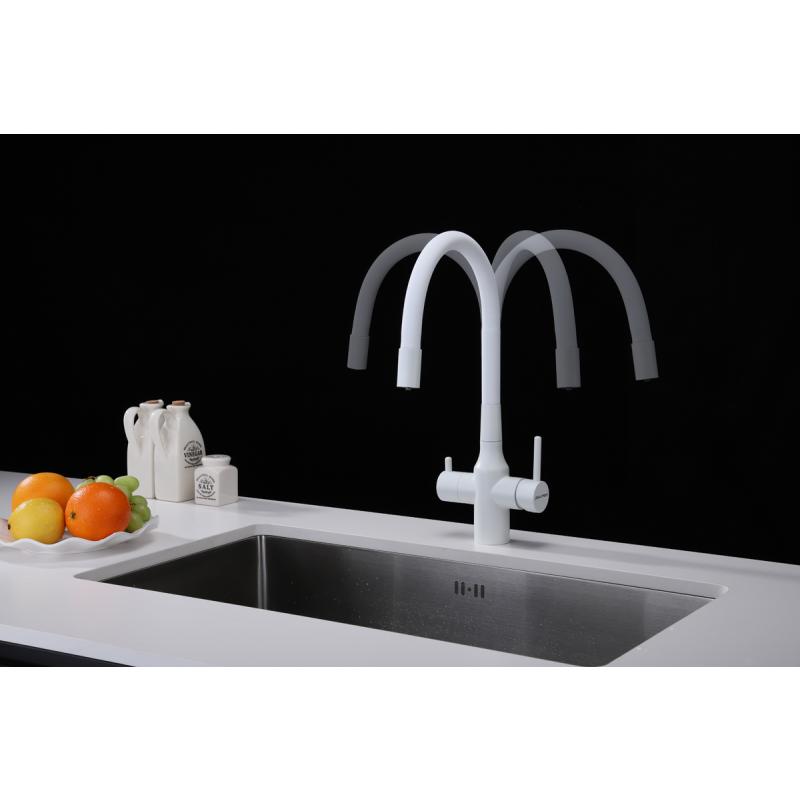 Смеситель для кухни Paulmark Salix Sa213419-431 Белый матовый