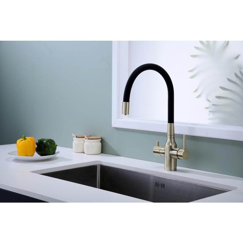 Смеситель для кухни Paulmark Salix Sa213419-BR Бронза