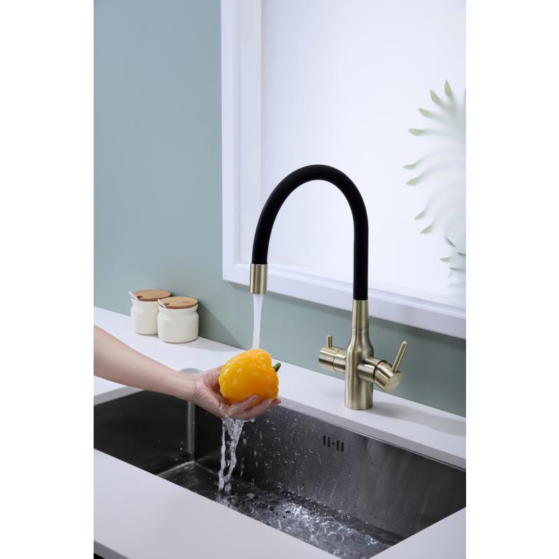 Смеситель для кухни Paulmark Salix Sa213419-BR Бронза