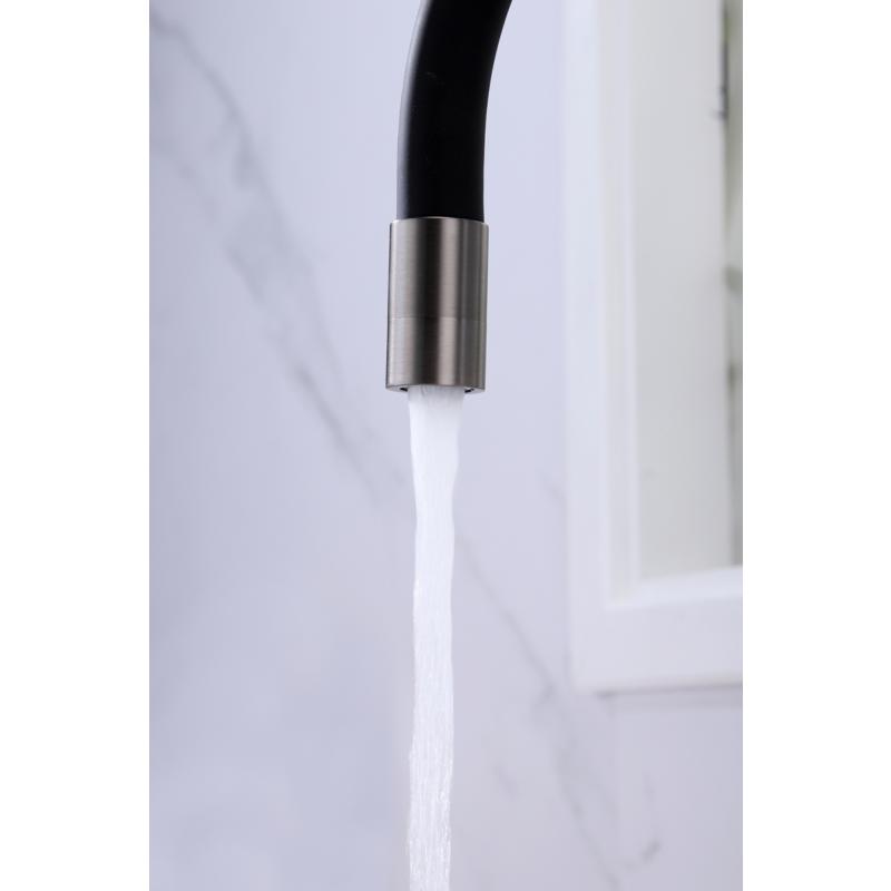 Смеситель для кухни Paulmark Salix Sa213419-GM Вороненая сталь