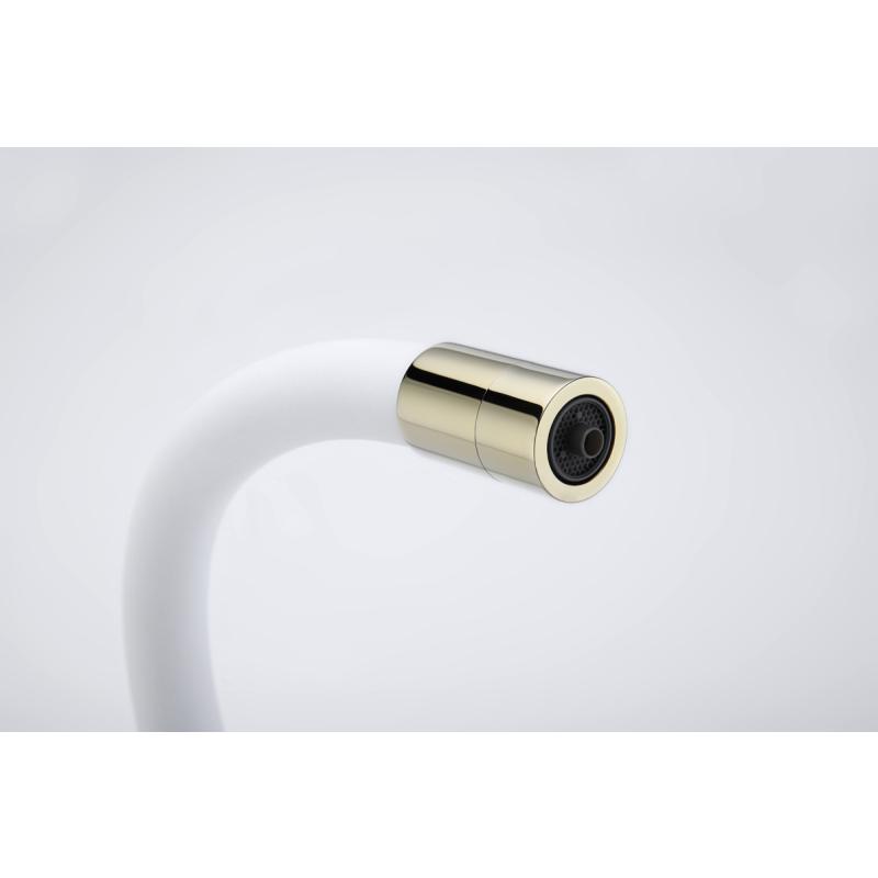 Смеситель для кухни Paulmark Salix Sa213419-Gw Золото Белый