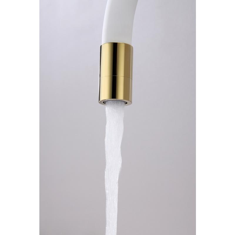 Смеситель для кухни Paulmark Salix Sa213419-Gw Золото Белый